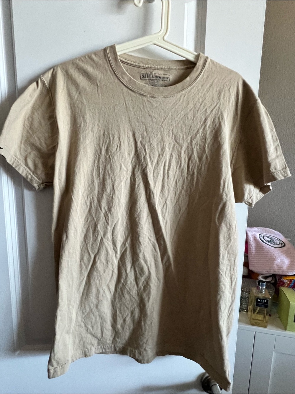 5.11 Tactical Short Sleeve Crew Neck T‑Shirt in Tan